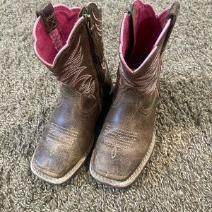 Girls Ariat Brown Boots, 8c